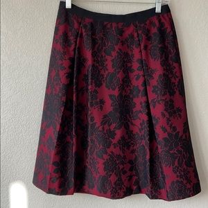 Gorgeous Red and Black Lace Overlay Skirt
